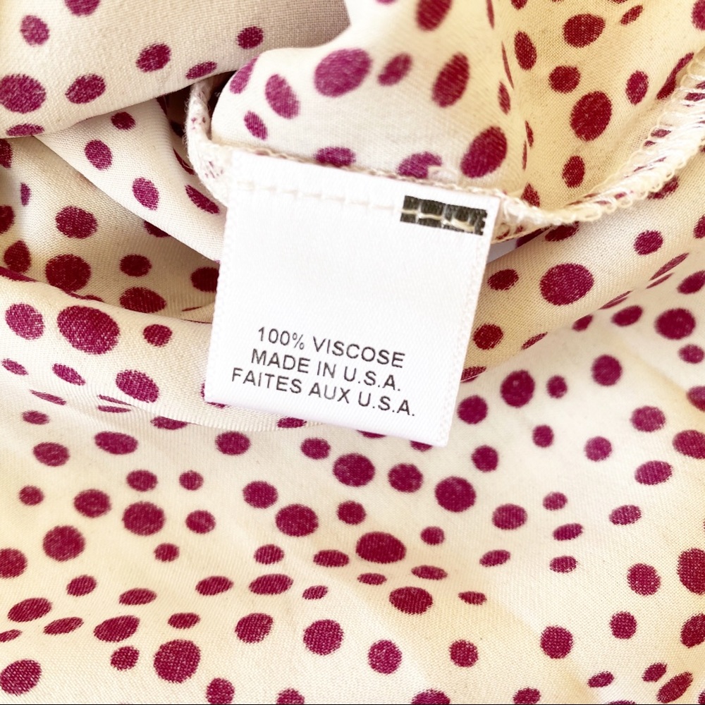 MISA Los Angeles Nehda Dress White Purple Dots NWT - Picture 6 of 10
